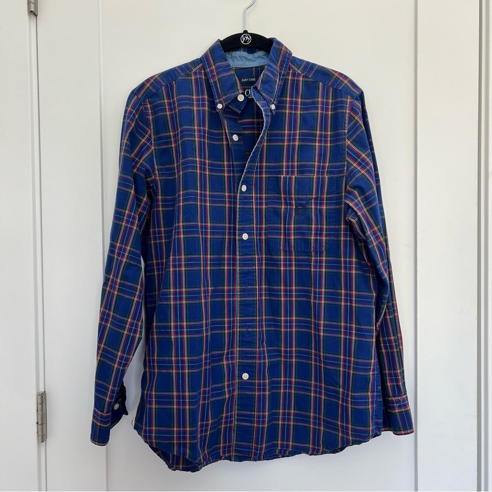 Chaps Multicolor Plaid Button Front Shirt